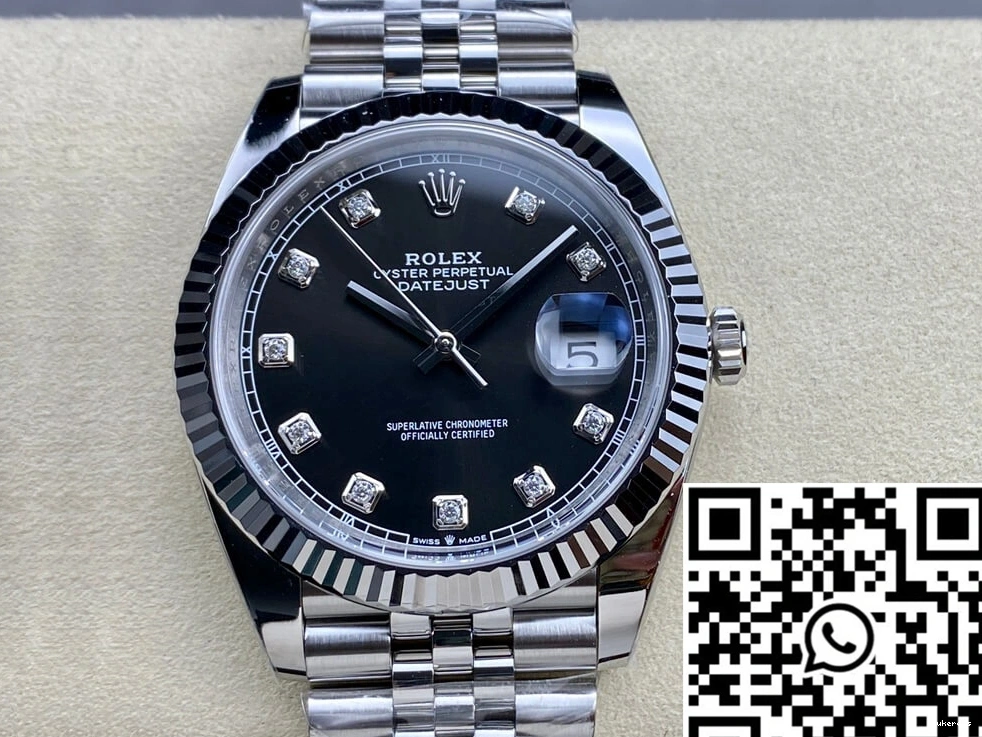 Datejust Factory M126334-0012 Dial Clean Black Rolex 0329